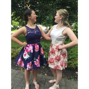 Navy Blue Two Piece Formal Dress (On left)